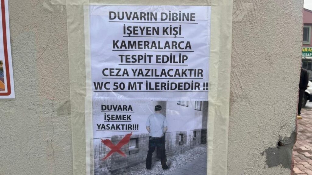 kayseride is yerine duvarlar tuvalet degildir afisini asti b7De7kwr