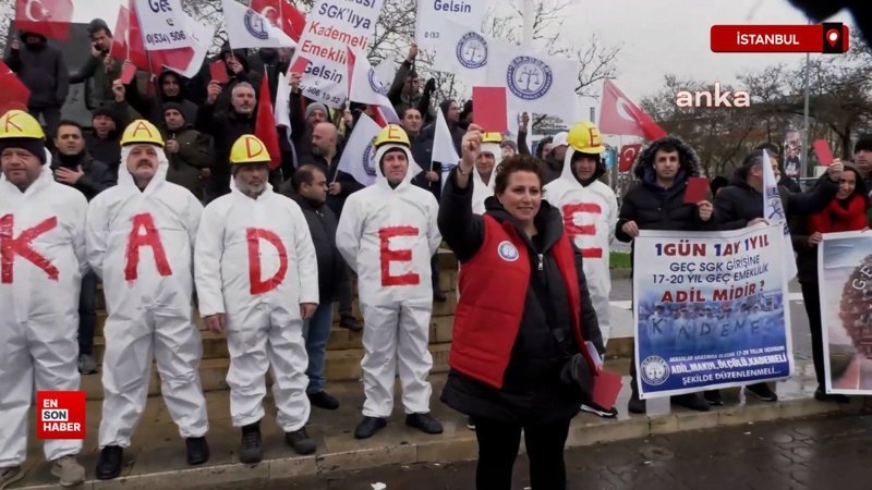 emeklilikte kademeye takilanlar istanbulda miting duzenledi HChP7rny