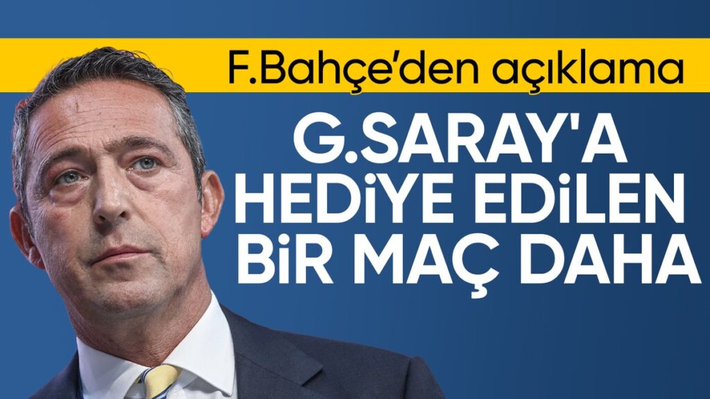 fenerbahce galatasaraya hediye edilen bir mac daha RVYRCLNM