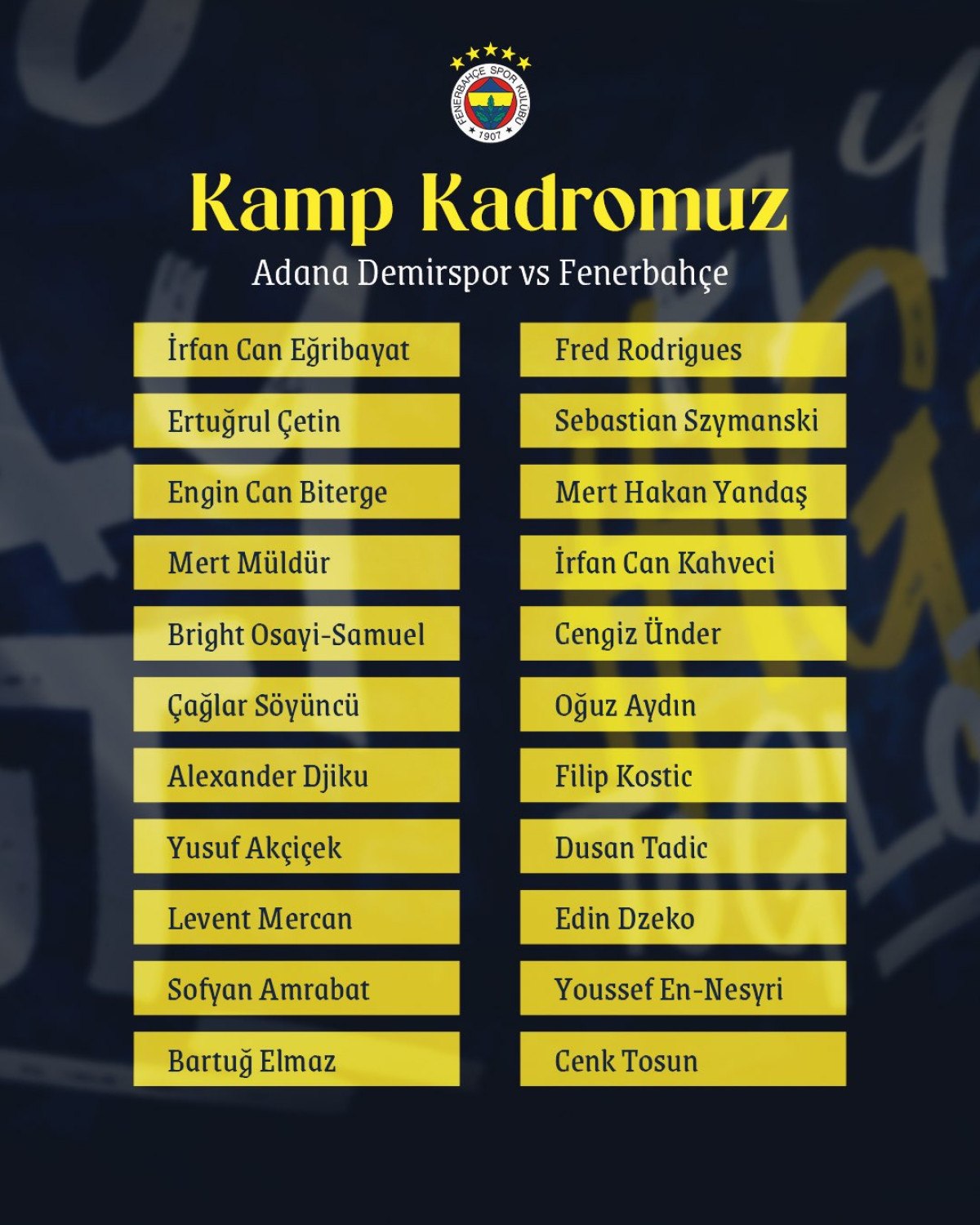 fenerbahcenin adana demirspor maci kamp kadrosu belli oldu 0 Rlv1U4ZS