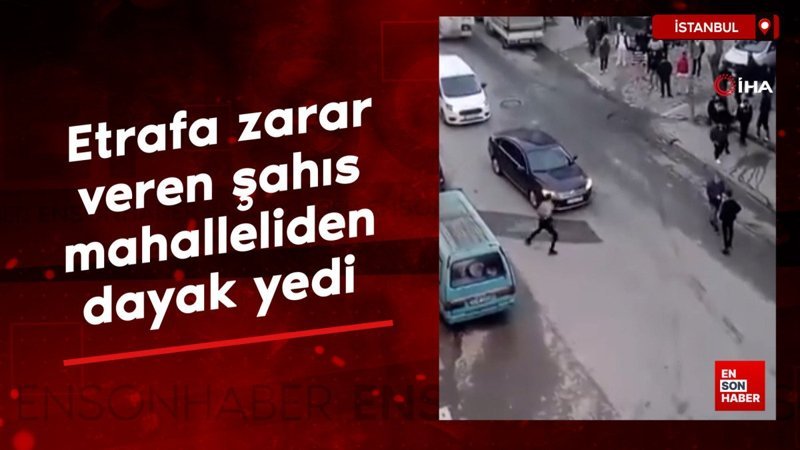 istanbulda etrafa zarar veren sahisa mahalleli tarafindan meydan dayagi XnaFSLqB