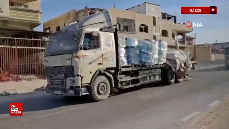 ateskesin ilk gununde 630 insani yardim tiri gazze seridine girdi 64O2UXGH