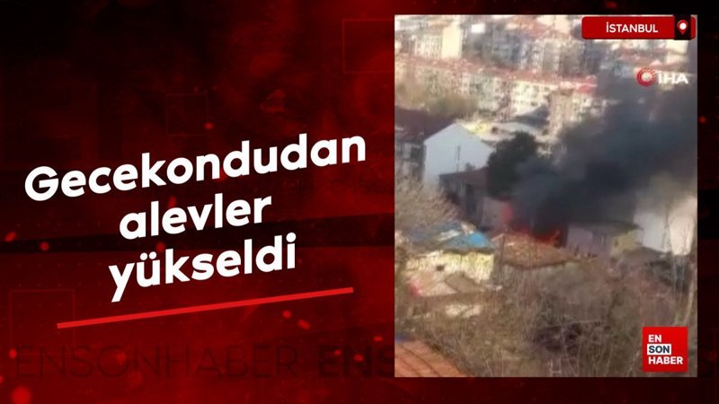 istanbul beyoglunda gecekondudan alevler yukseldi GYQODIBG