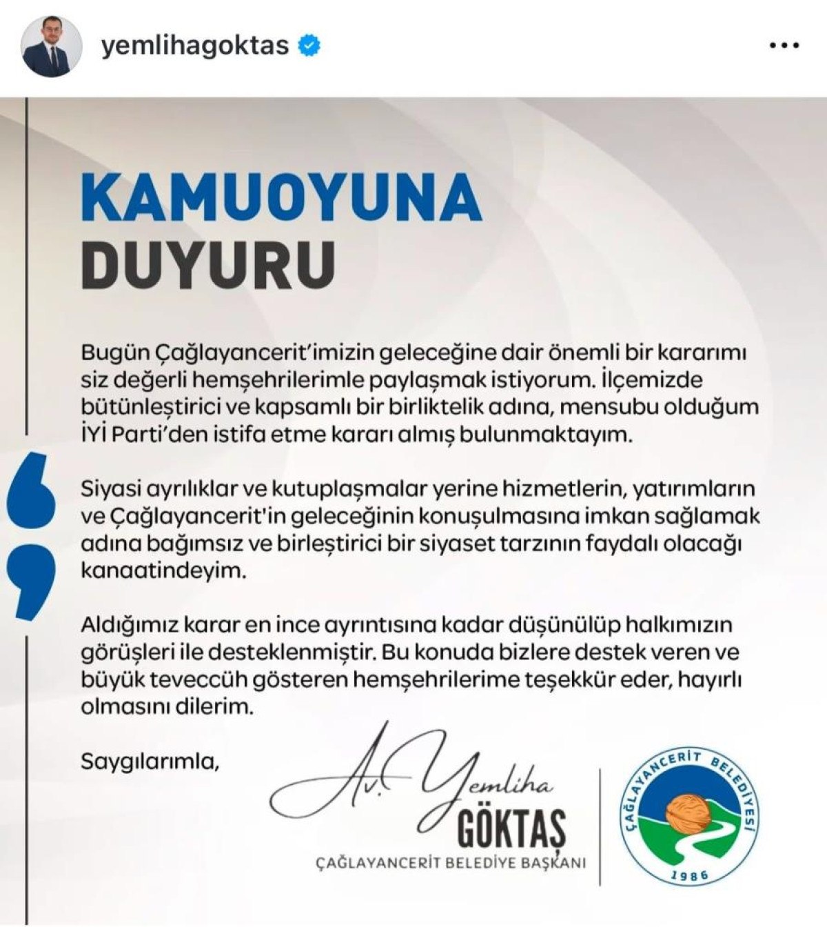 kahramanmarasta iyi partili belediye baskani partisinden istifa etti 1 9GjrO4gq