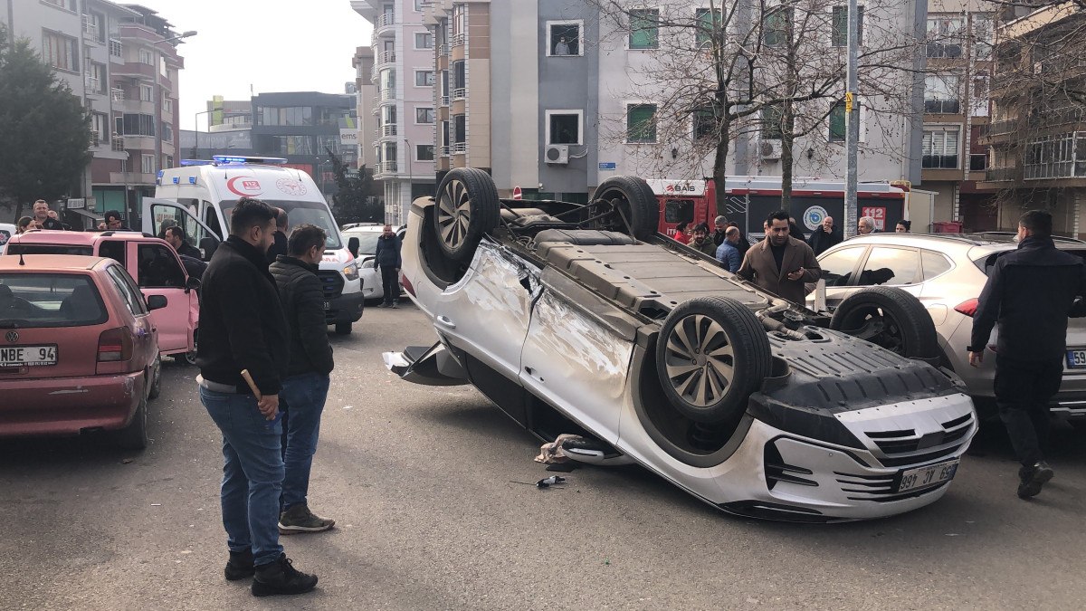 tekirdagda kazaya karisan cipin takla attigi anlar kamerada 1