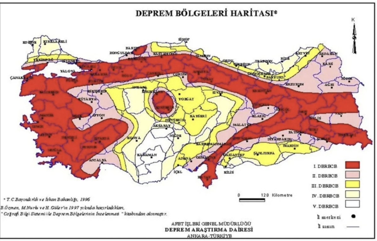 45 il ve 110 ilce deprem riski tasiyor evin altinda fay hatti var mi