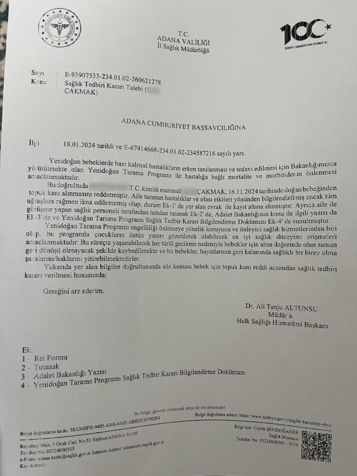 adanada bebekten topuk kani alinmasina ailesi izin vermedi 25 aylik bebege kayyum atandi 4