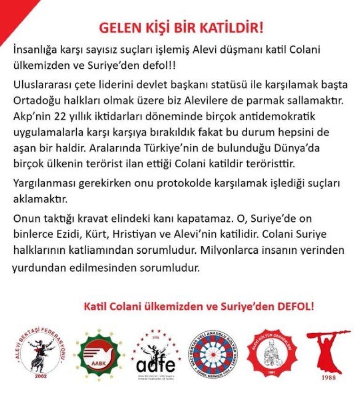 alevi dernekleri ahmed saranin turkiyeye gelmesine tepki gosterdi 1 gs2ML4UA