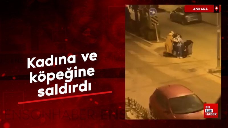 ankarada dehset anlari kamerada kadina ve kopegine saldirdi 54eUZEB6