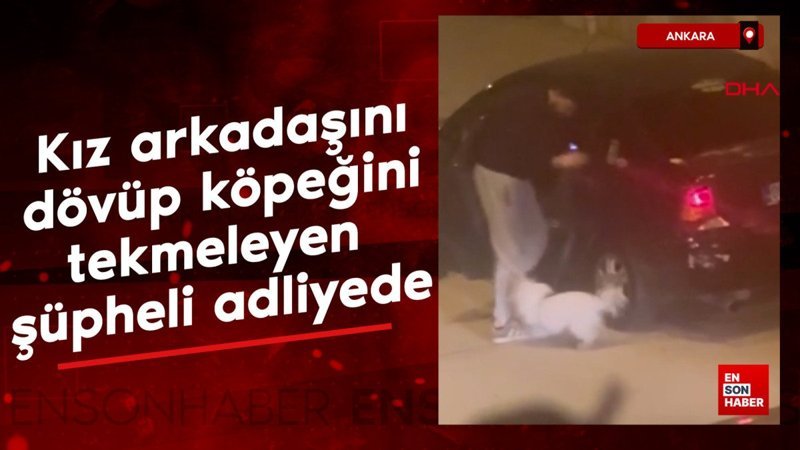 ankarada kiz arkadasi ve kopegine siddet uygulayan supheli adliyede g9svPKP5