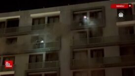 denizlide 7 katli binada yangin k6lR4bIK