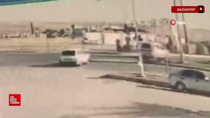 gaziantepte hafif ticari arac otomobile carpti PZKKMDTz