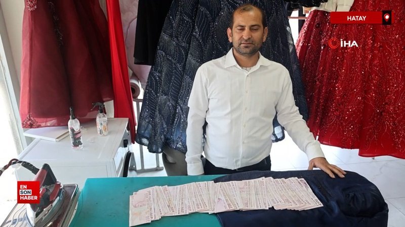 hatayda kuru temizlemeci yikadigi ceketin cebinde desteyle para buldu