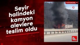 kastamonuda seyir halindeki kamyon alevlere teslim oldu H6x6rfxb