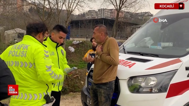 kocaelide otomobil dereye uctu arac kendi gitti dedi e8X1eL8c