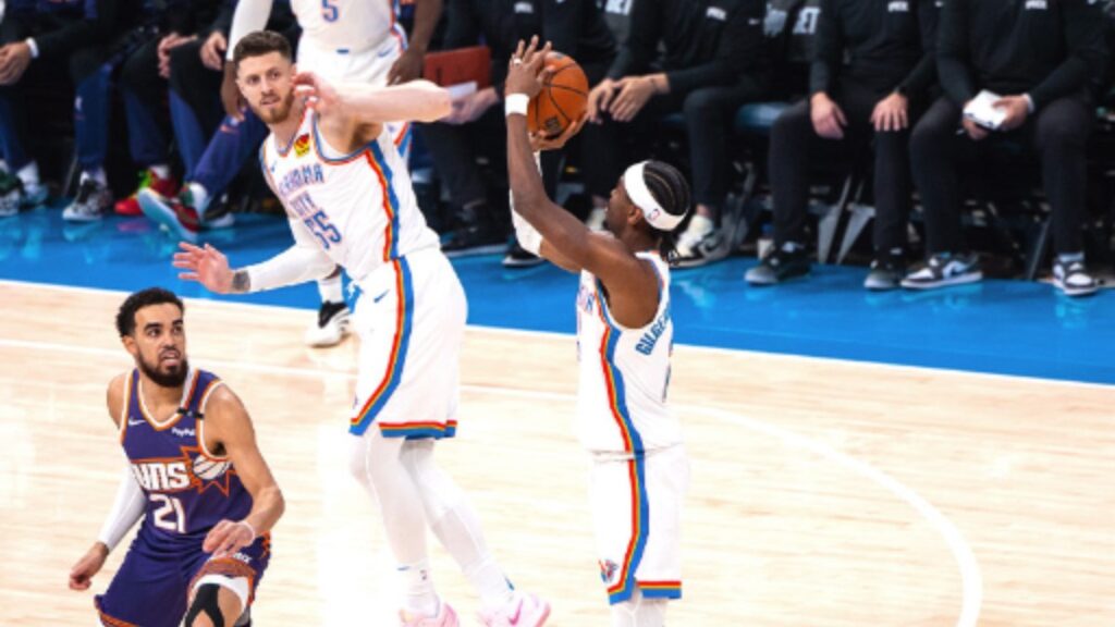 oklahoma city thunder formasi giyen shai gilgeous alexanderdan 50 sayi H59Keg6u