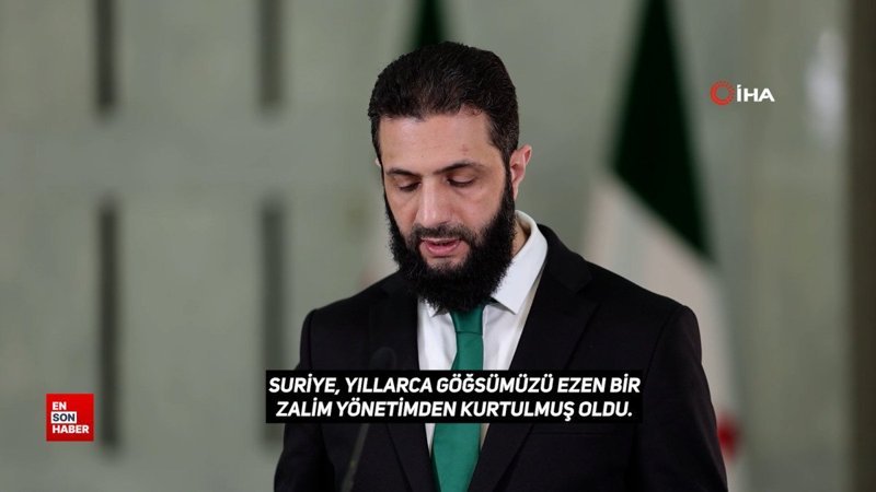 suriyenin yeni lideri ahmed es seradan ilk ulusa seslenis konusmasi