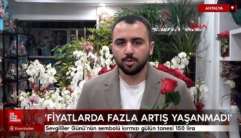 antalyada sevgililer gununun sembolu kirmizi gulun tanesi 150 lira 3yOgYKUO