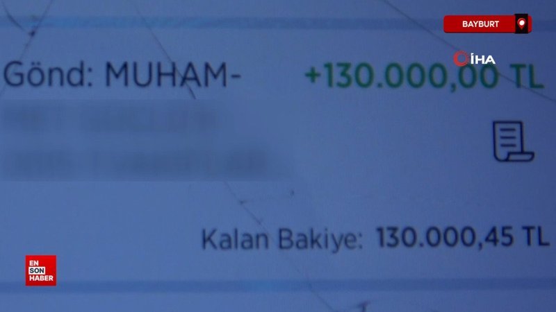 bayburtta hesabina yanlislikla gelen 130 bin tlyi iade etti NMyWKKuj