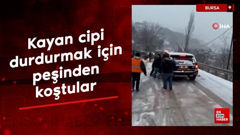bursada buzda kayan cipi durdurmak icin pesinden kostular tVmC7vI6
