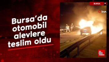 bursada otomobil alevlere teslim oldu EVVm65EN