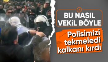dem parti van milletvekili mahmut dindardan polis ekiplerine saldiri Zv9aLtSn