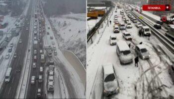 istanbul kara yine hazirliksiz yakalandi araclar yollarda kaldi UkXmf5wS