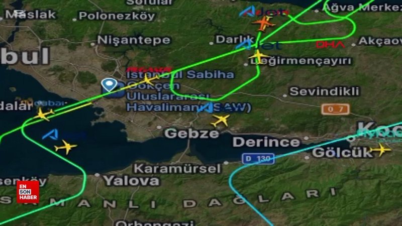 istanbul sabiha gokcende gorus mesafesi dustu ucus trafigi aksadi X7Si6Blw