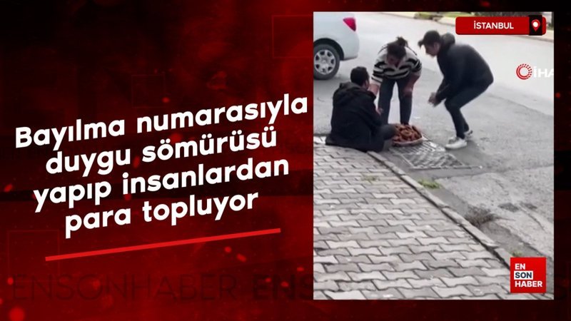 istanbulda bayilma numarasi yapan dilenci insanlardan para topluyor JEYA4vrm