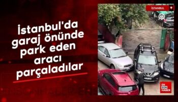 istanbulda garaj onunde park eden araci parcaladilar Yd3uYjFN