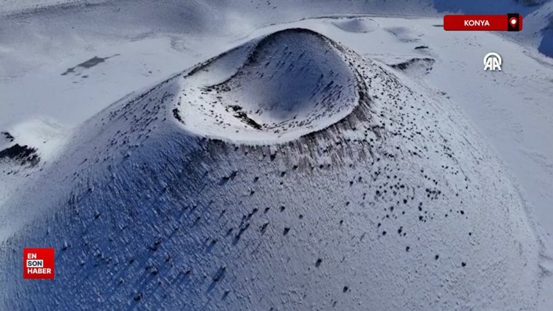 konyada meke golu kar yagisinin ardindan beyaza burundu 1qbQBqn1