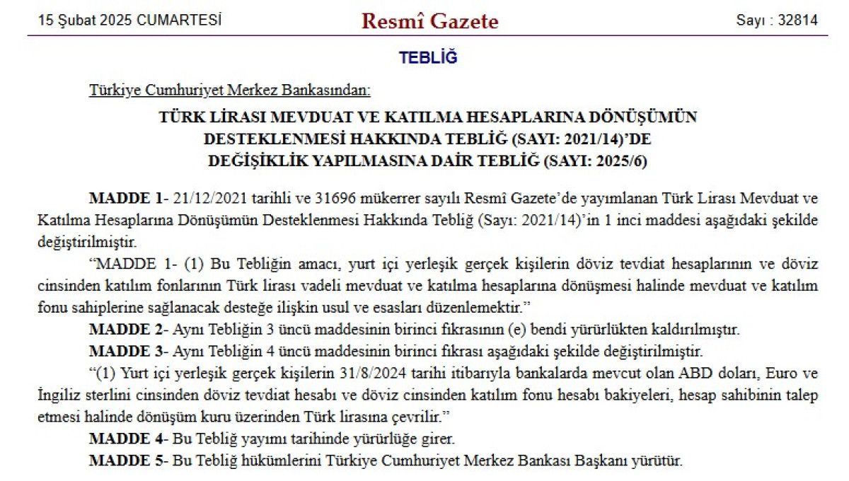 kur korumali mevduatta hesap acma ve yenileme islemleri sonlandirildi 0