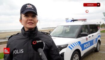 samsunda ekip araci kullanan kadin polis memuru suclulara goz actirmiyor SxWyFx4U