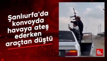 sanliurfada konvoyda havaya ates ederken aractan dustu I64Q3DQd
