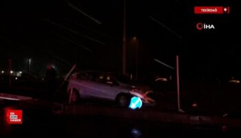 tekirdagda alkollu surucunun kullandigi arac tabelalari devirip refuje cikti k33ALCWl