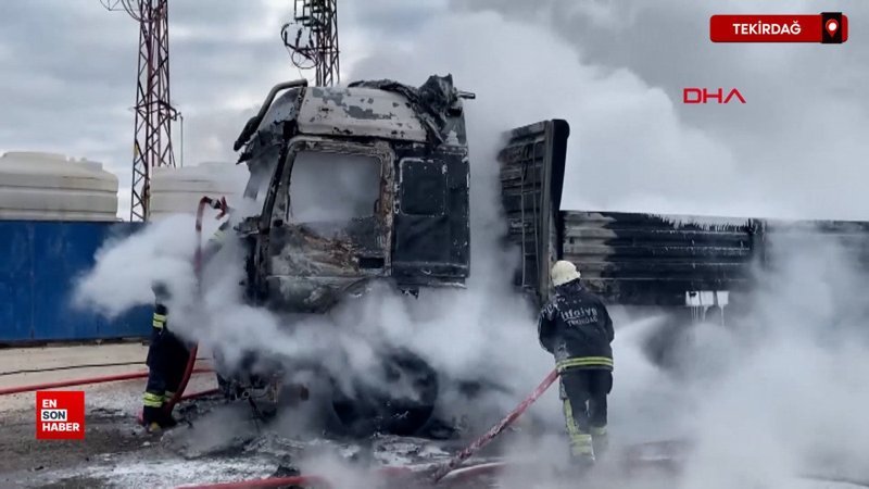 tekirdagda park halindeki tir yandi zH7j8Hjb