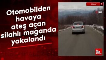 tokatta otomobilden havaya ates acan silahli maganda yakalandi OOhvWOtd