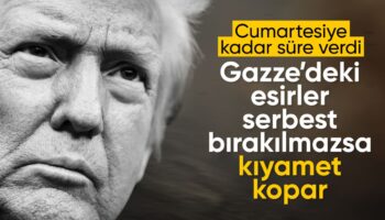 trumptan gazze aciklamasi rehineler iade edilmezse ateskesi iptal edecegim VbAX7TZT