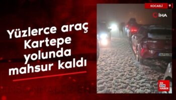yuzlerce arac kocaeli kartepe yolunda mahsur kaldi IggqJ9wO