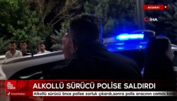 aksarayda alkollu surucu once polise direnip zorluk cikardi ps4IzZxN