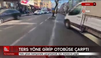 bursada yola cikan kamyonete carpmamak icin manevra yapti ters yone girdi GtEciwPG