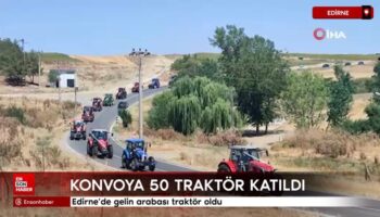 edirnede gelin arabasi traktor oldu YZ9GFdxv