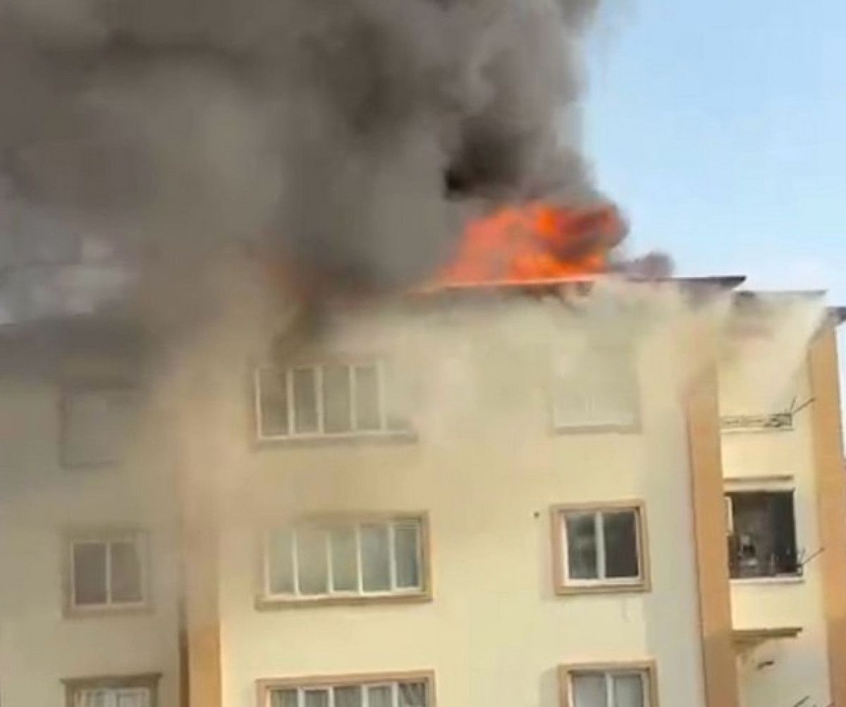 gaziantepte 6 katli binada yangin 0