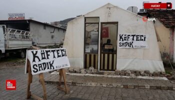 hatayda depremden sonra kaldiklari cadiri is yerine cevirdiler 7D3ChWjK