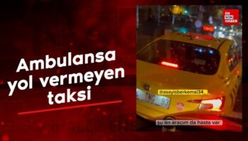 istanbulda ambulansa yol vermeyen taksi vNKMnN14
