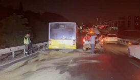 istanbulda otomobil iett yol bakim aracina carpti 1i agir 5 yarali WpBJ2fgu