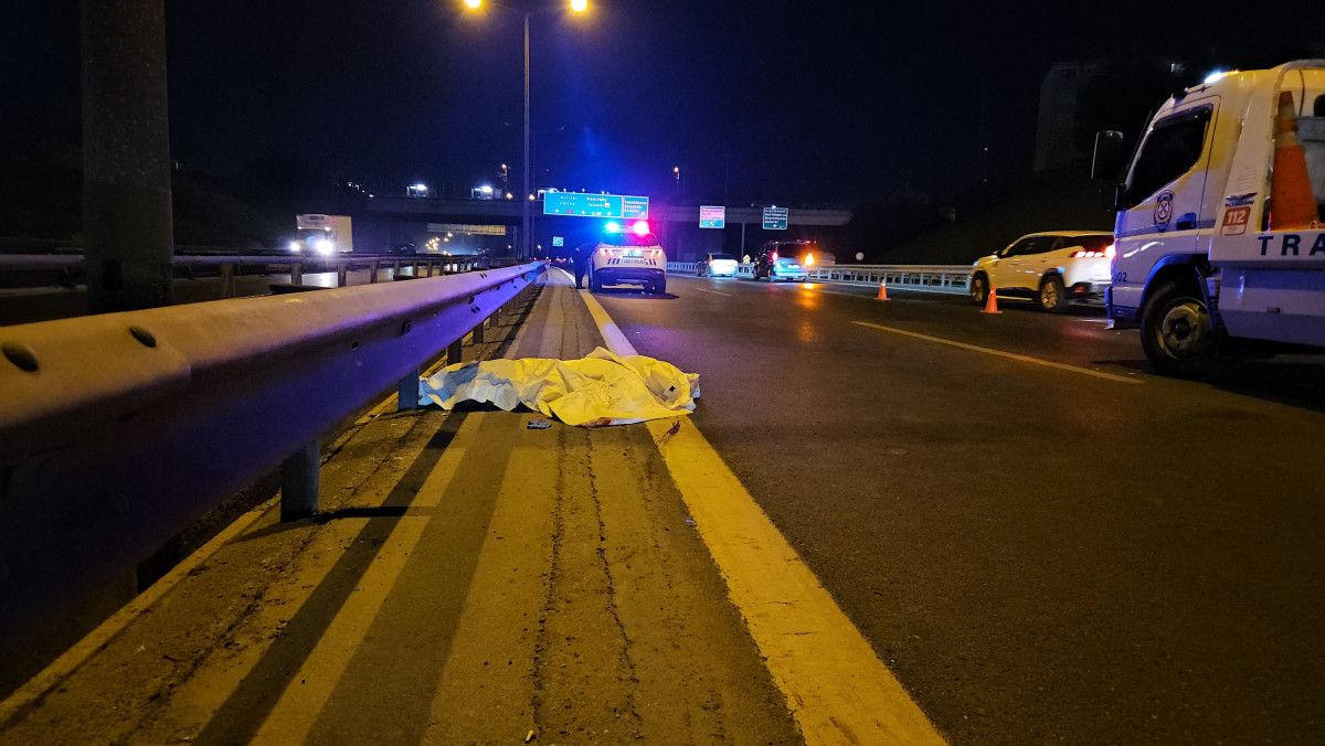 istanbulda otoyolda karsiya gecmeye calisan adam hayatini kaybetti 5 cTwXEsf6