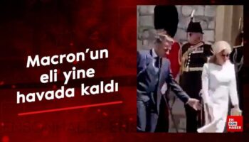 macron esinin elini tutmak istedi eli yine havada kaldi tT2rJfTJ