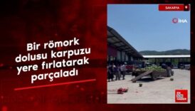 sakaryada bir romork dolusu karpuzu yere firlatarak parcaladi P9ATzj4b