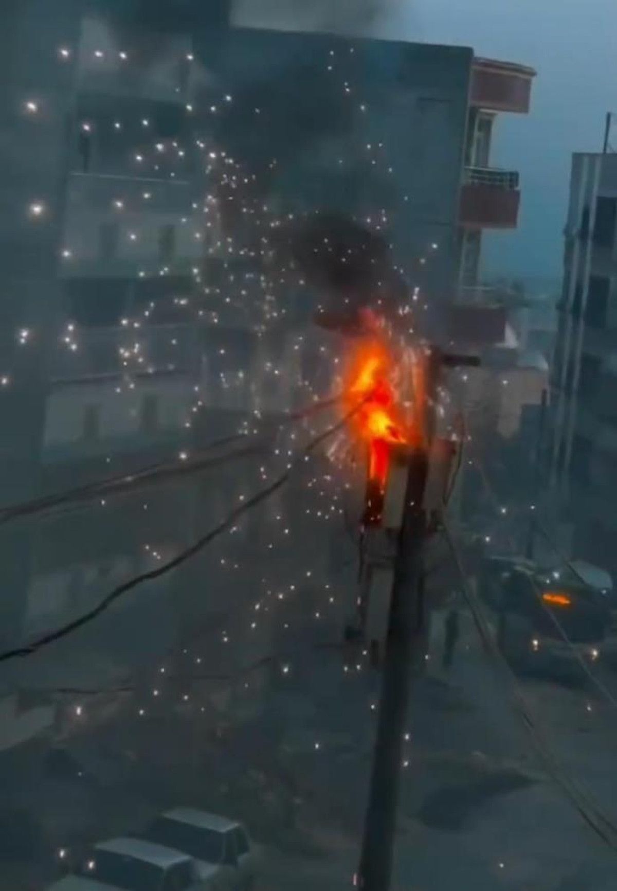 sanliurfada elektrik trafosu patladi 0